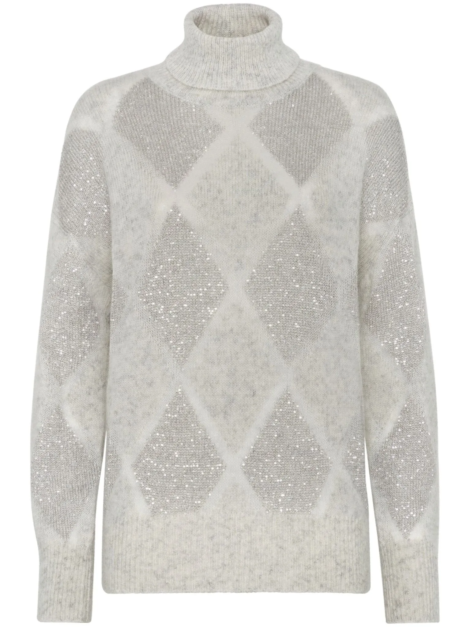 sequined roll-neck jumper