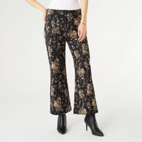 Shyanne Wide Leg Pant - Black Floral