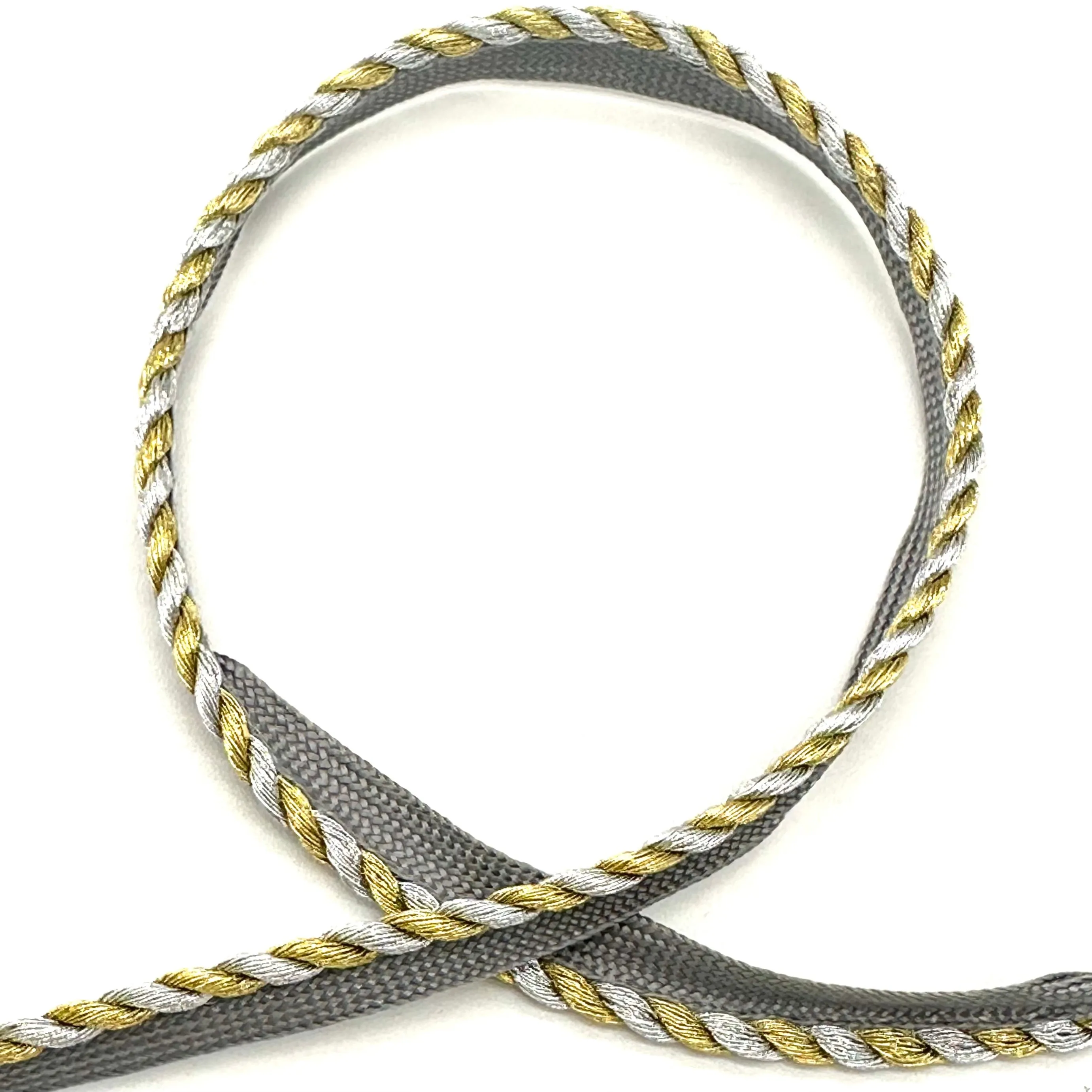 Silver and Gold High Quality Decorative Lip Cord Trim by the yard