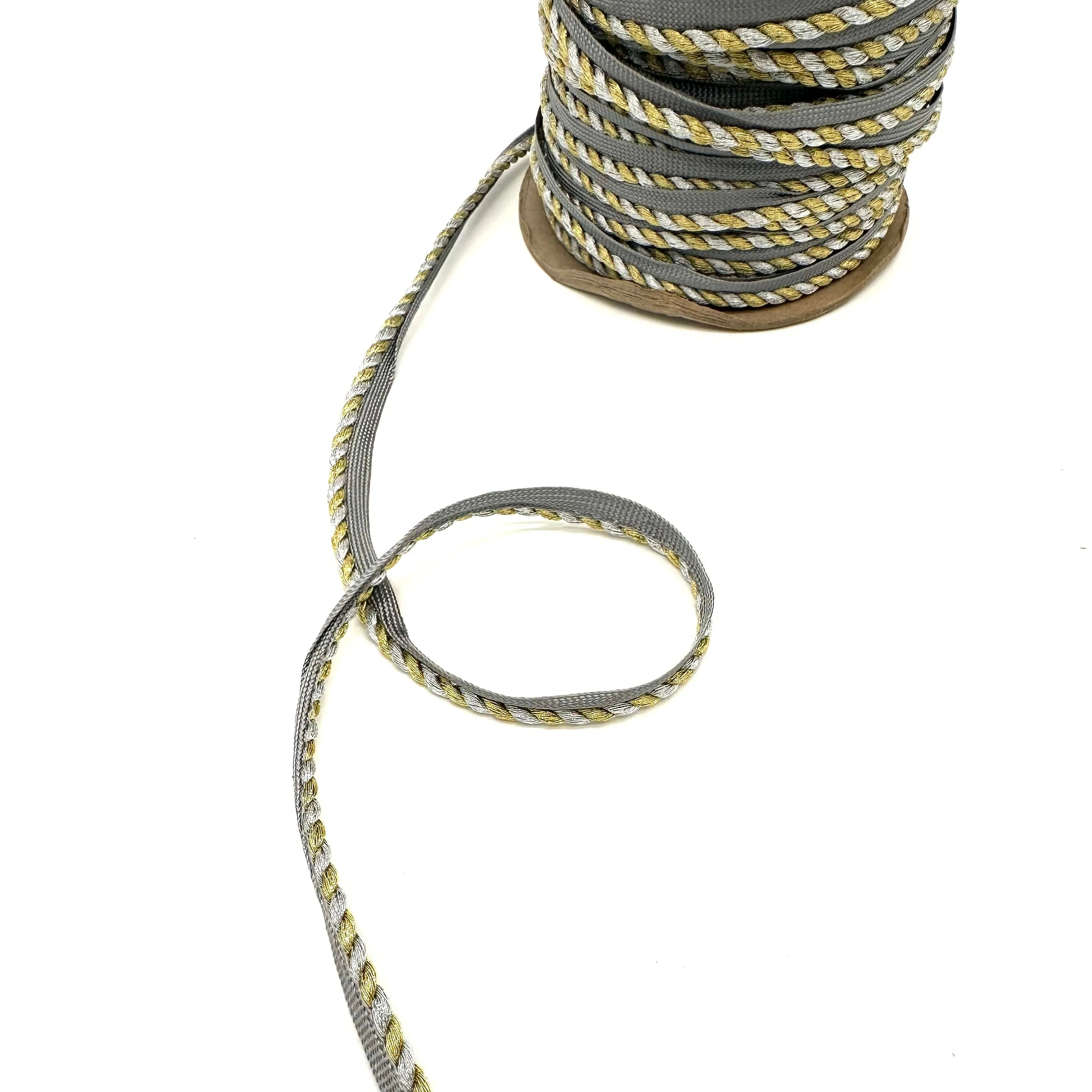 Silver and Gold High Quality Decorative Lip Cord Trim by the yard