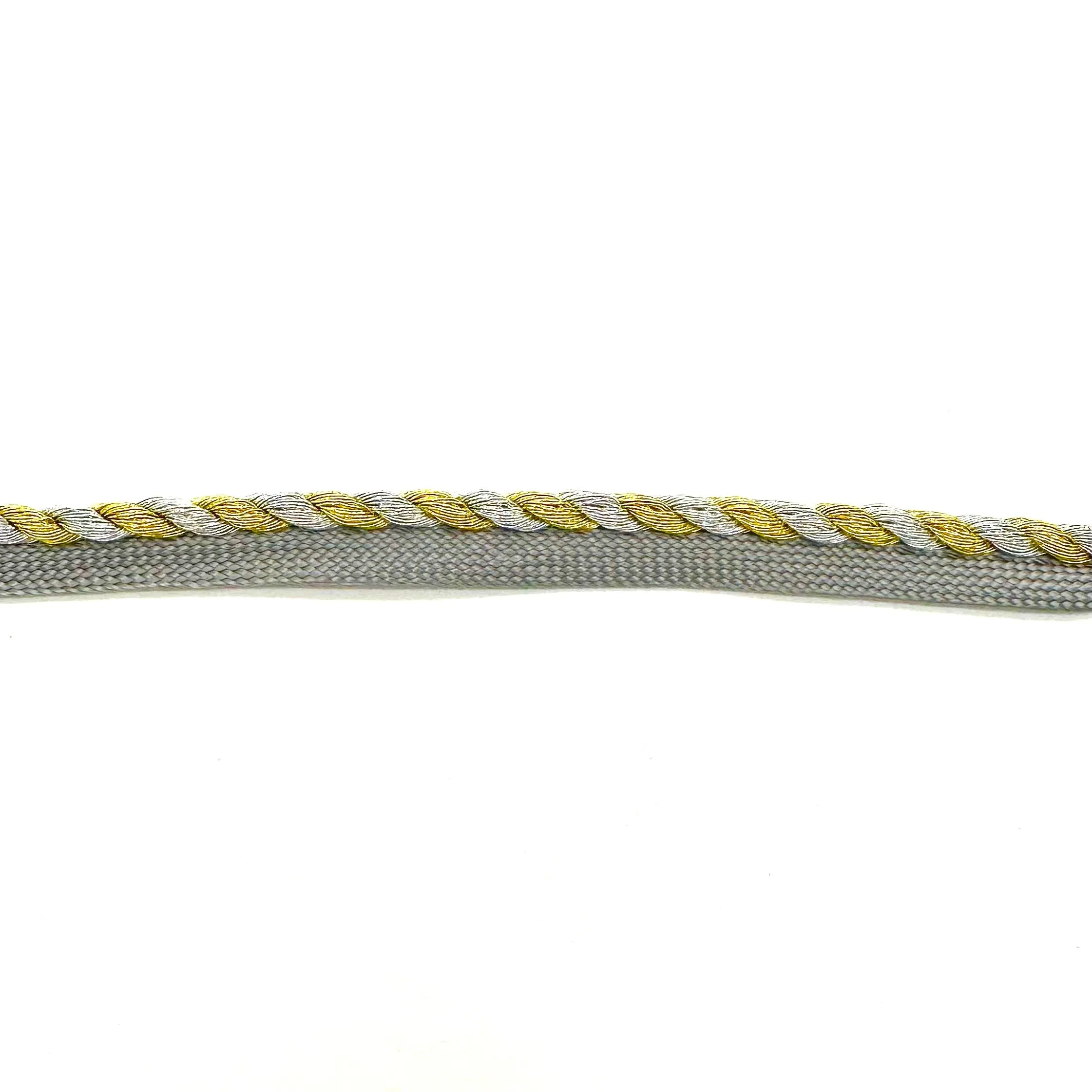 Silver and Gold High Quality Decorative Lip Cord Trim by the yard