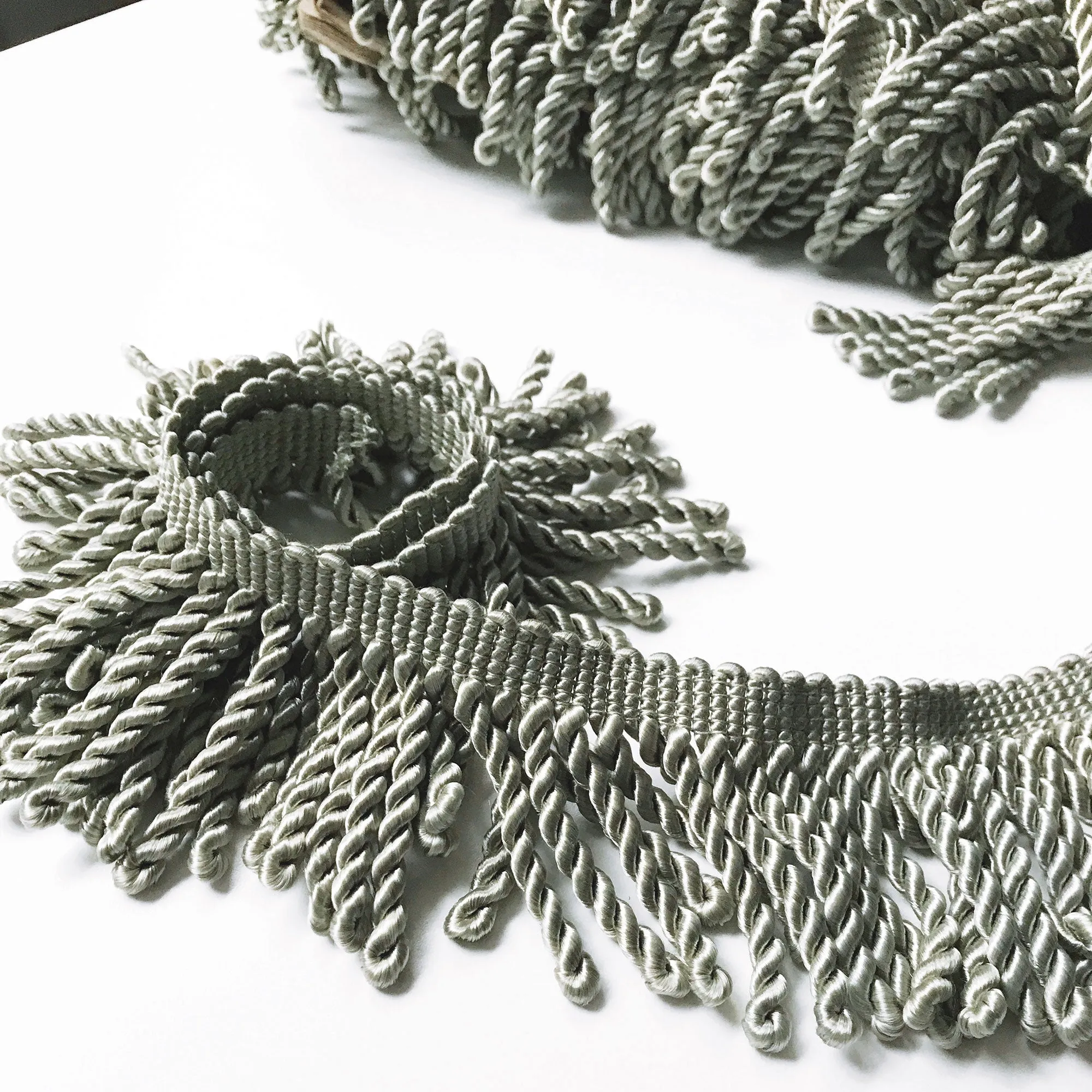 Silver High Quality Decorative Bullion Fringe Trim by the yard