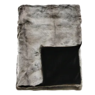 Silver Marten Faux Fur Rect