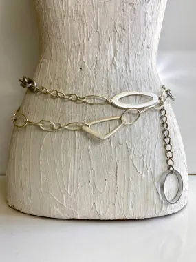 Silver tone belt