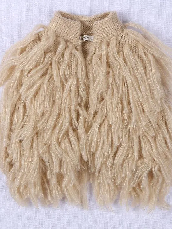 Sleeveless Fringed Sweater Knitted Vest Top