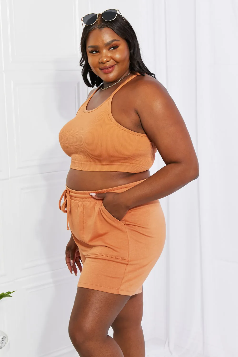 Soak Up The Sun Ribbed Seamless Crop Cami Top