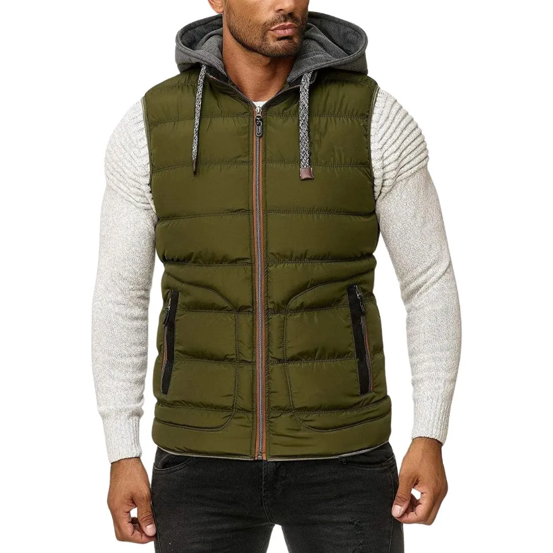 Spring Bodywarmer With Removable Hood For Men