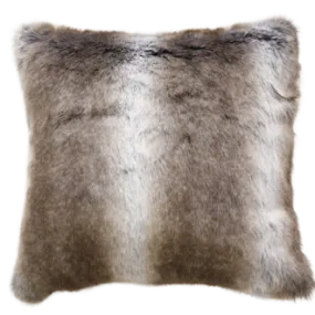 Striped Elk Faux Fur Cushion