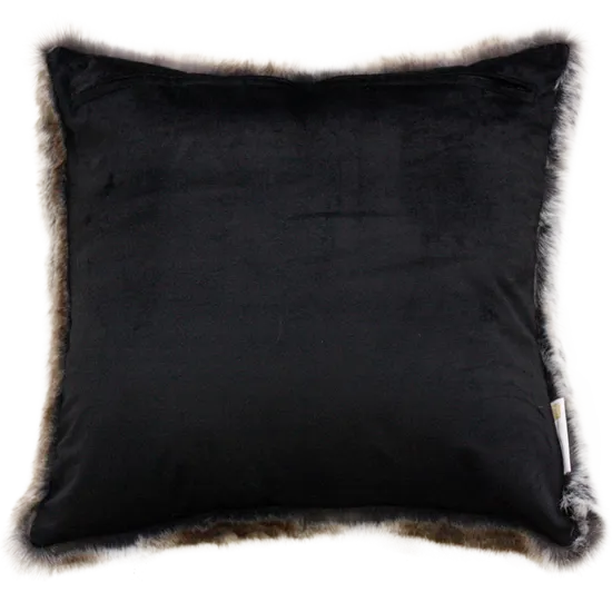 Striped Elk Faux Fur Cushion