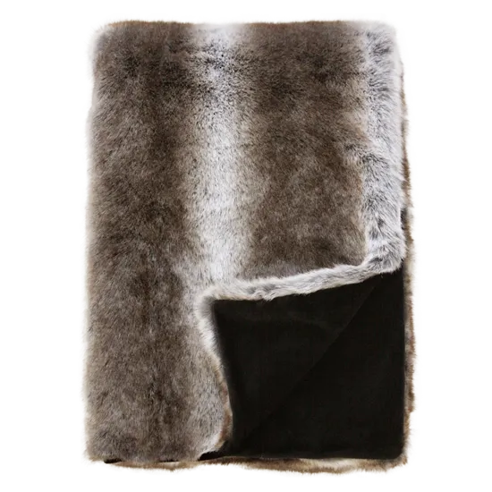 Striped Elk Faux Fur Cushion