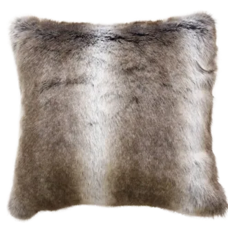 Striped Elk Faux Fur Cushion