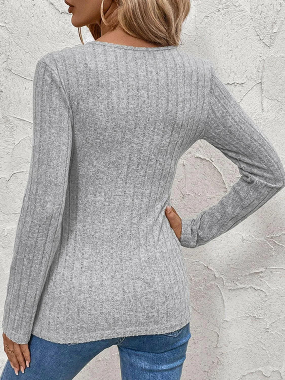 Surplice Long Sleeve Top