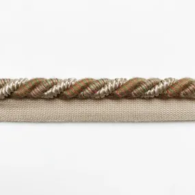 Tan and Green High Quality Decorative Lip Cord Trim by the yard