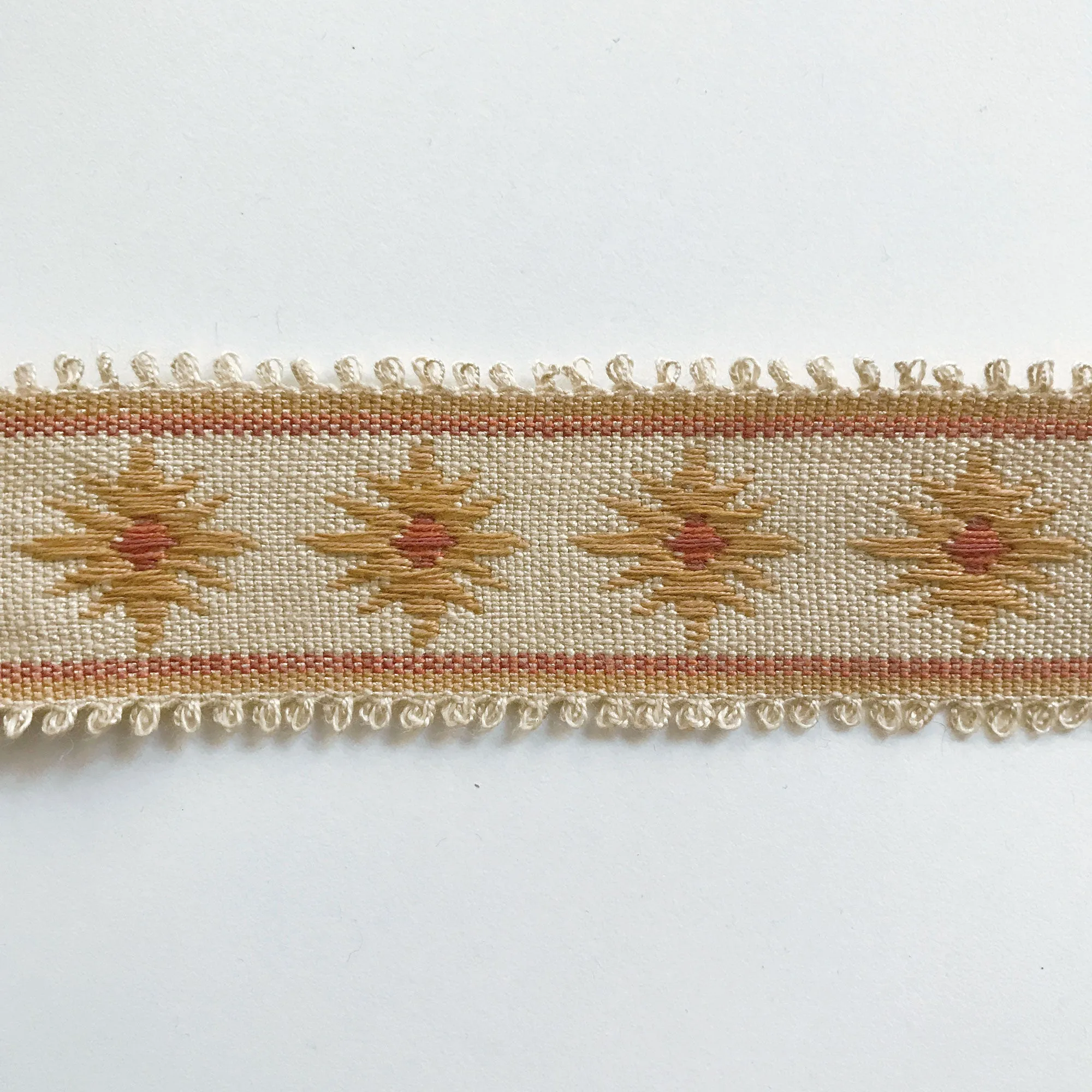 Tan and Rust High Quality Decorative Border Trim by the yard