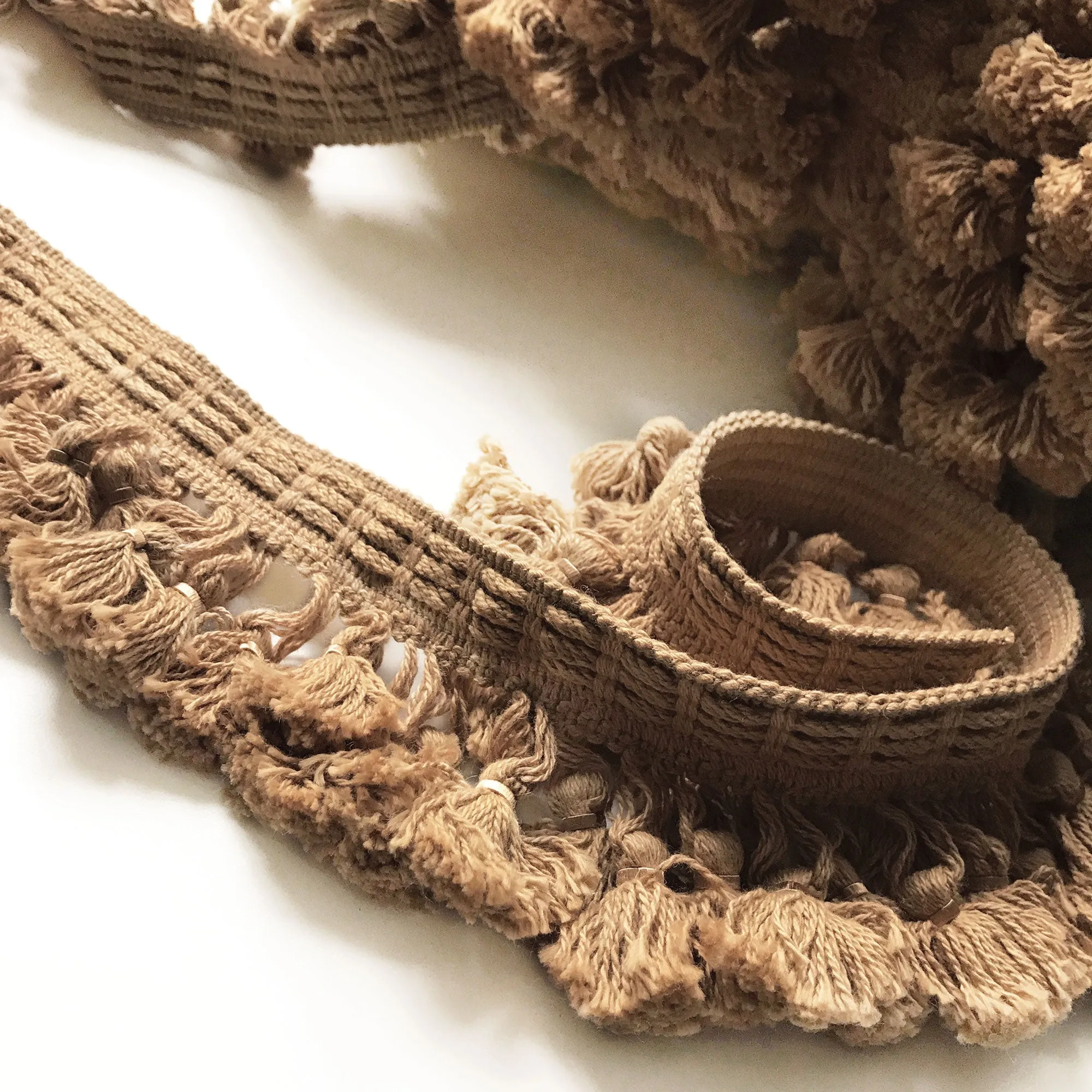 Tan High Quality Decorative Tassel Trim by the yard