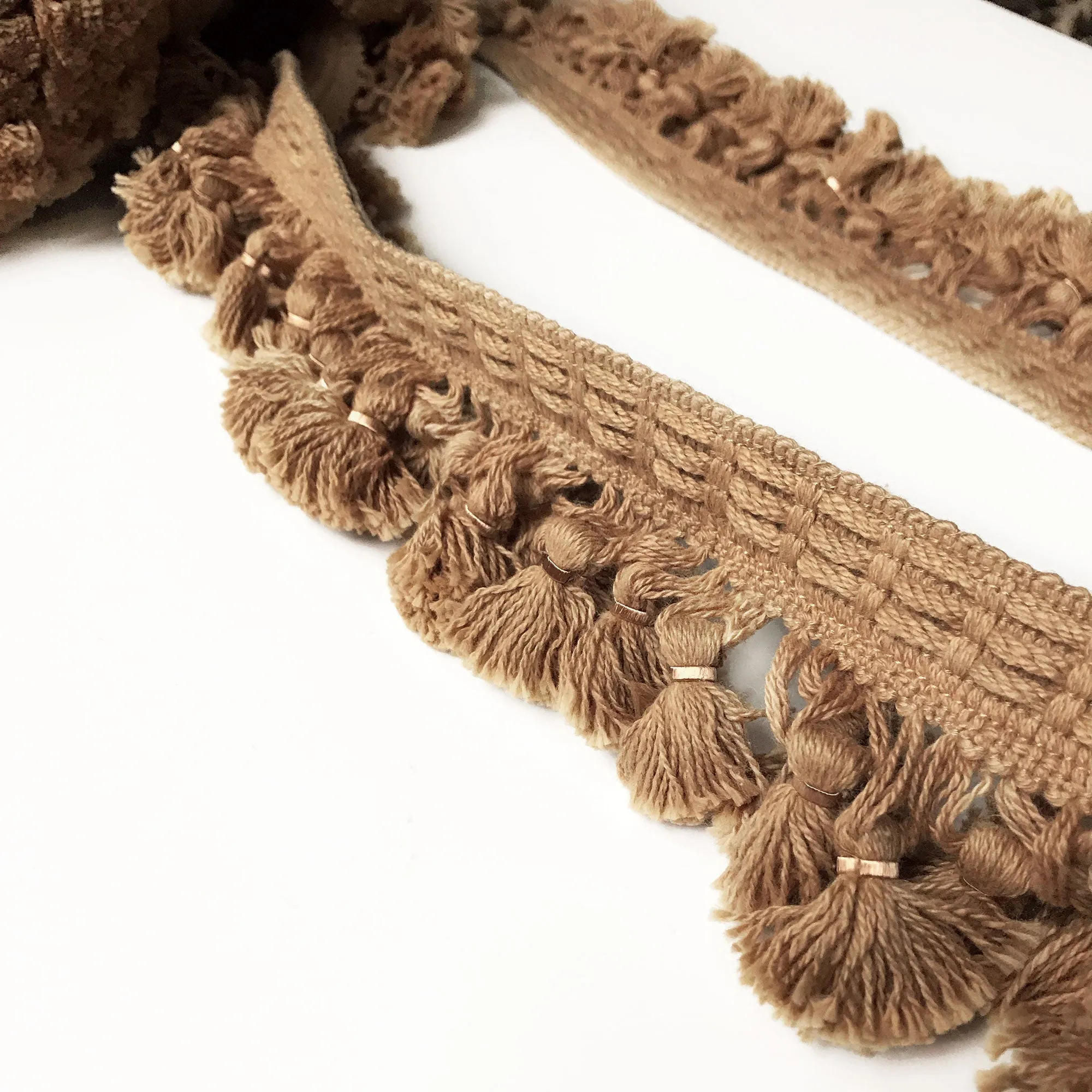 Tan High Quality Decorative Tassel Trim by the yard