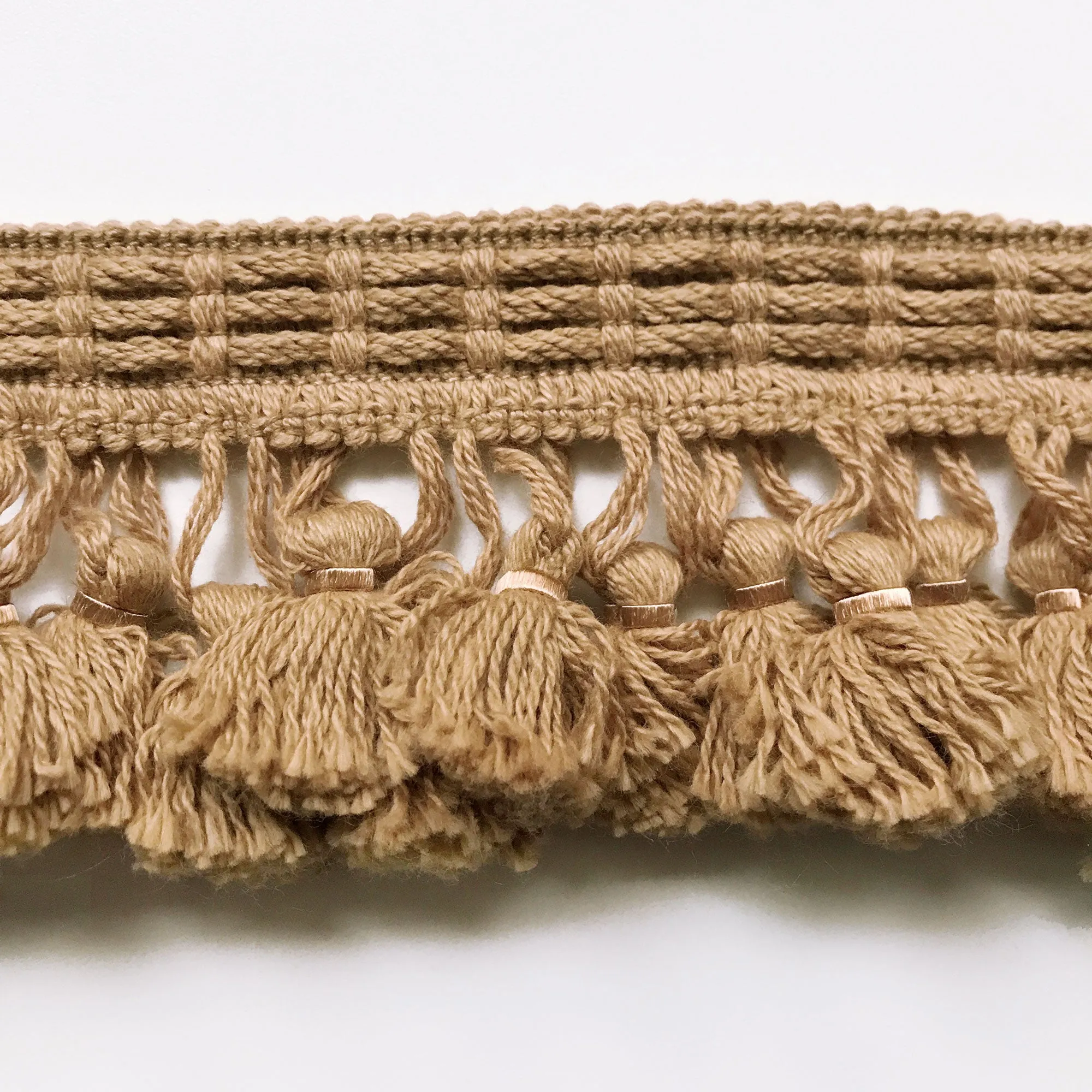 Tan High Quality Decorative Tassel Trim by the yard