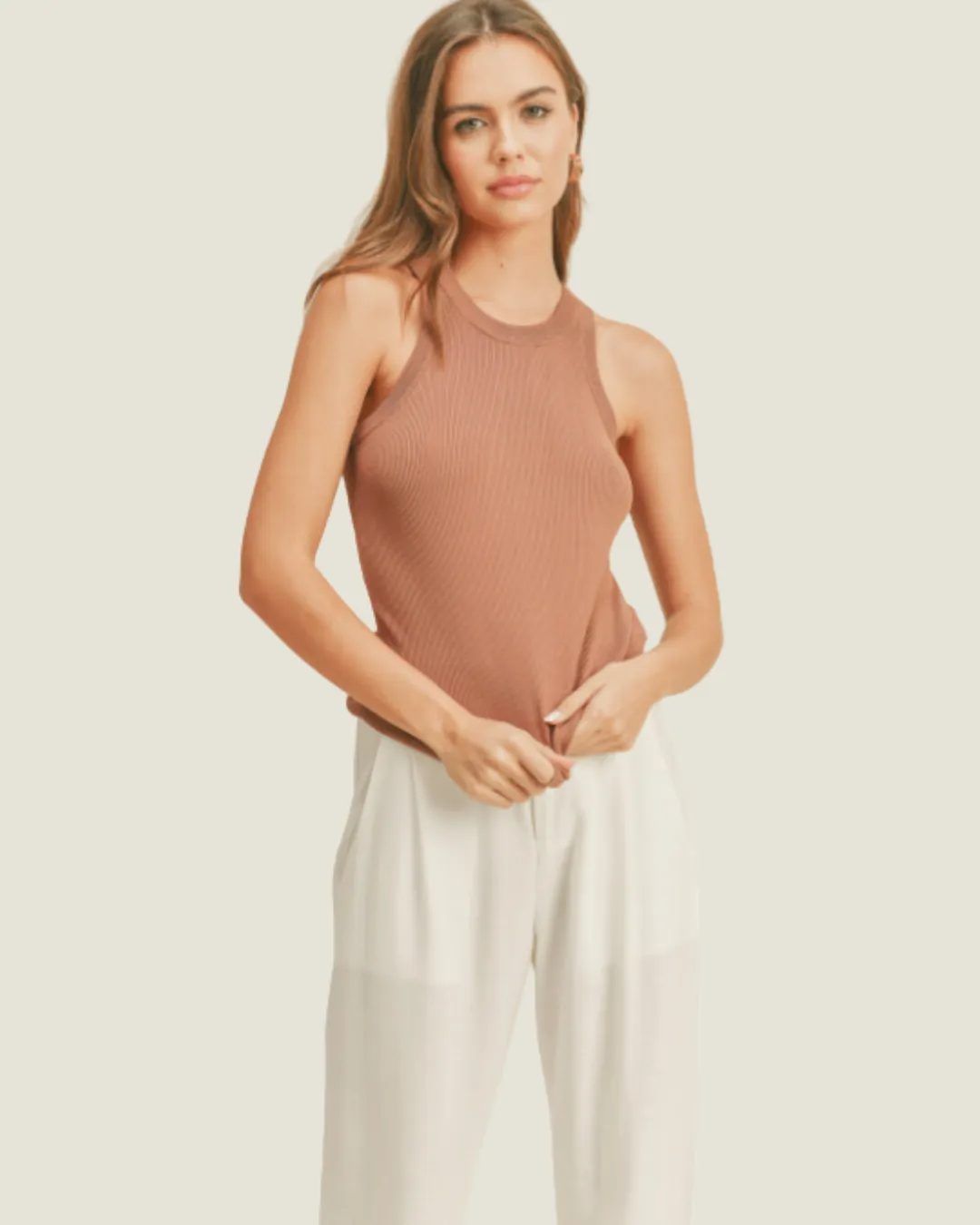 The Lena: Classic Ribbed Tank Top