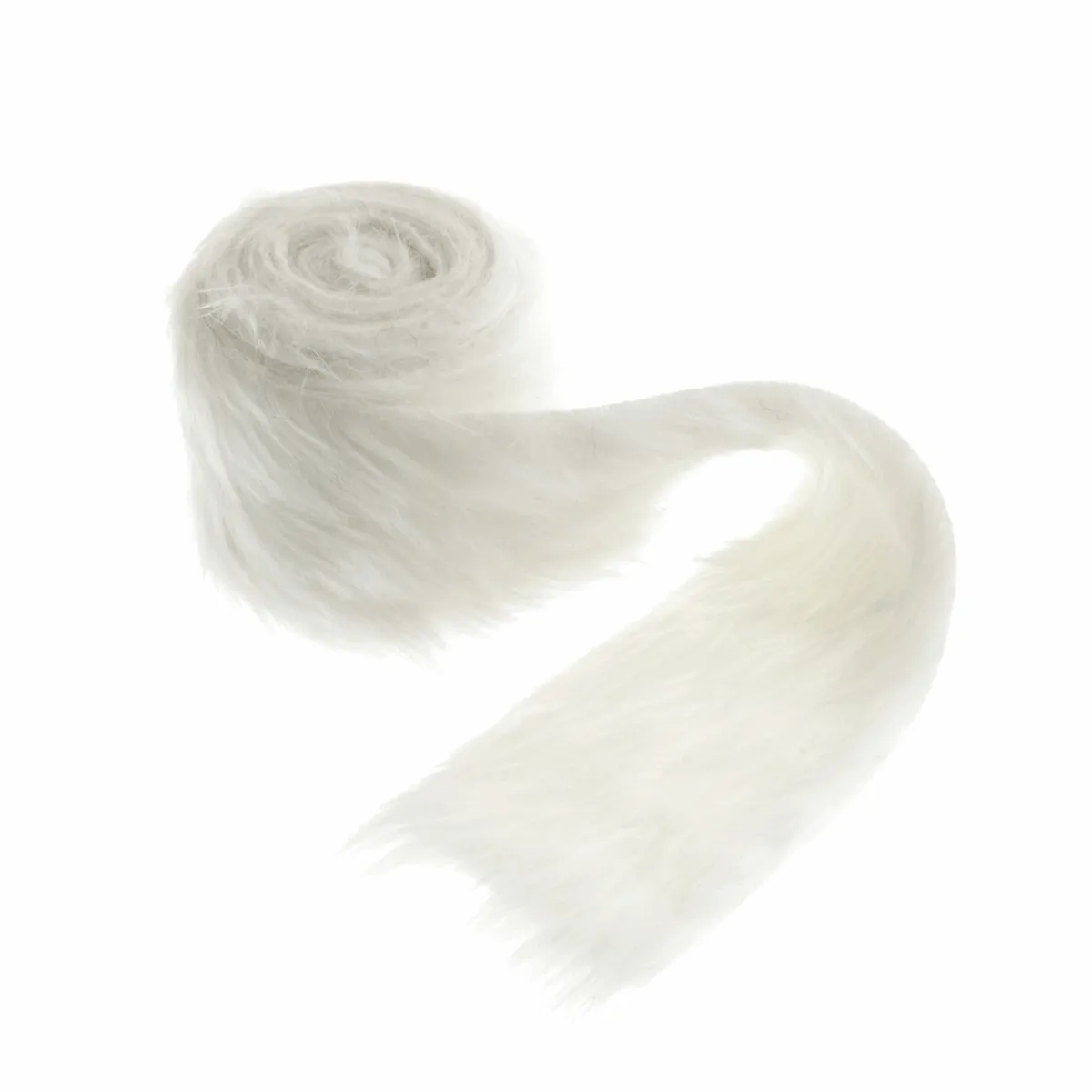 Trimits Luxury White Faux Fur Trim - 2m x 80mm