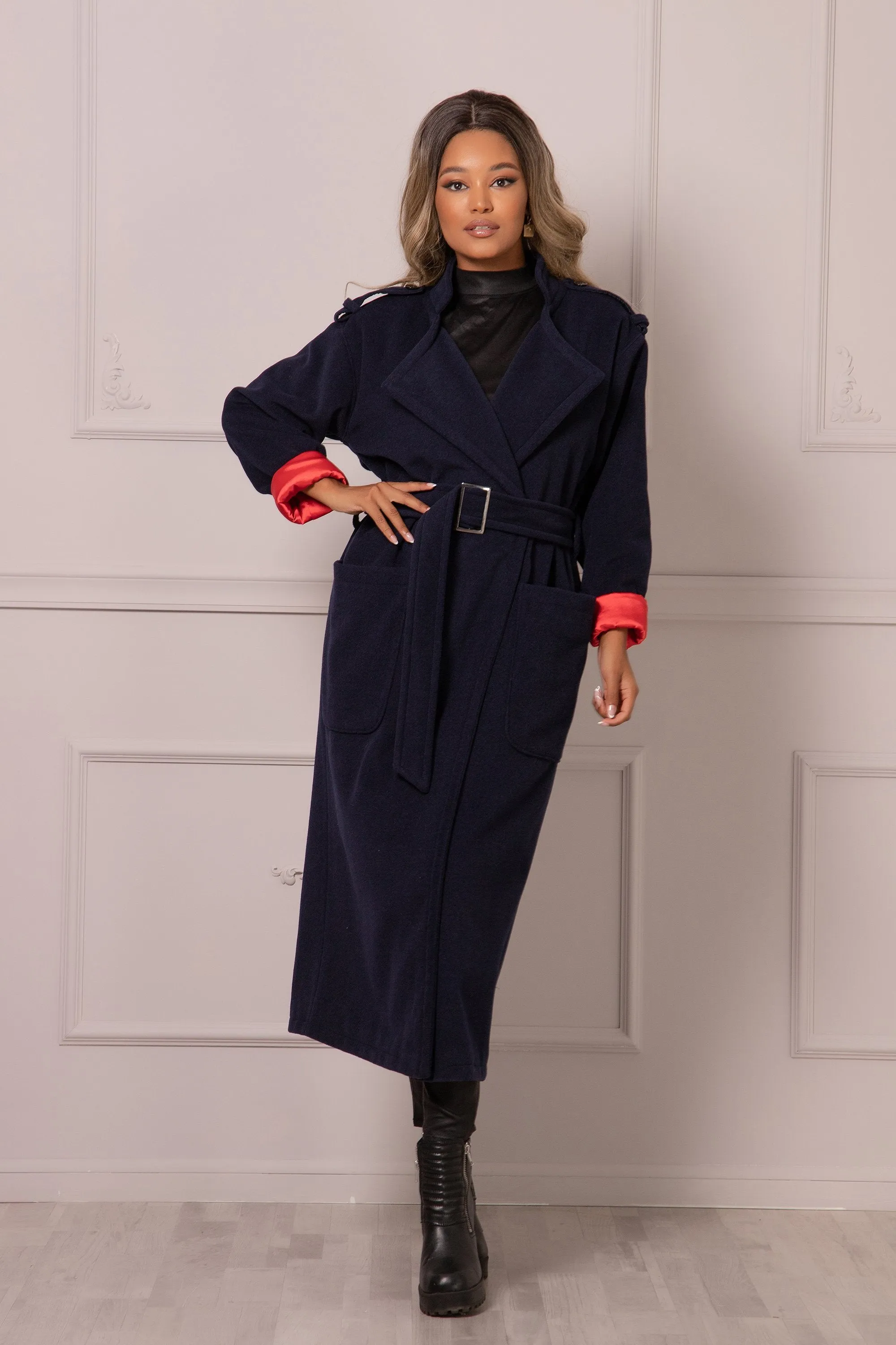 TURN-DOWN COLLAR COAT