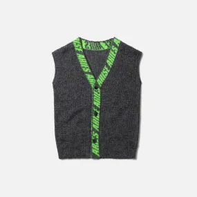 Waffle Knit Sweater Vest - Slate