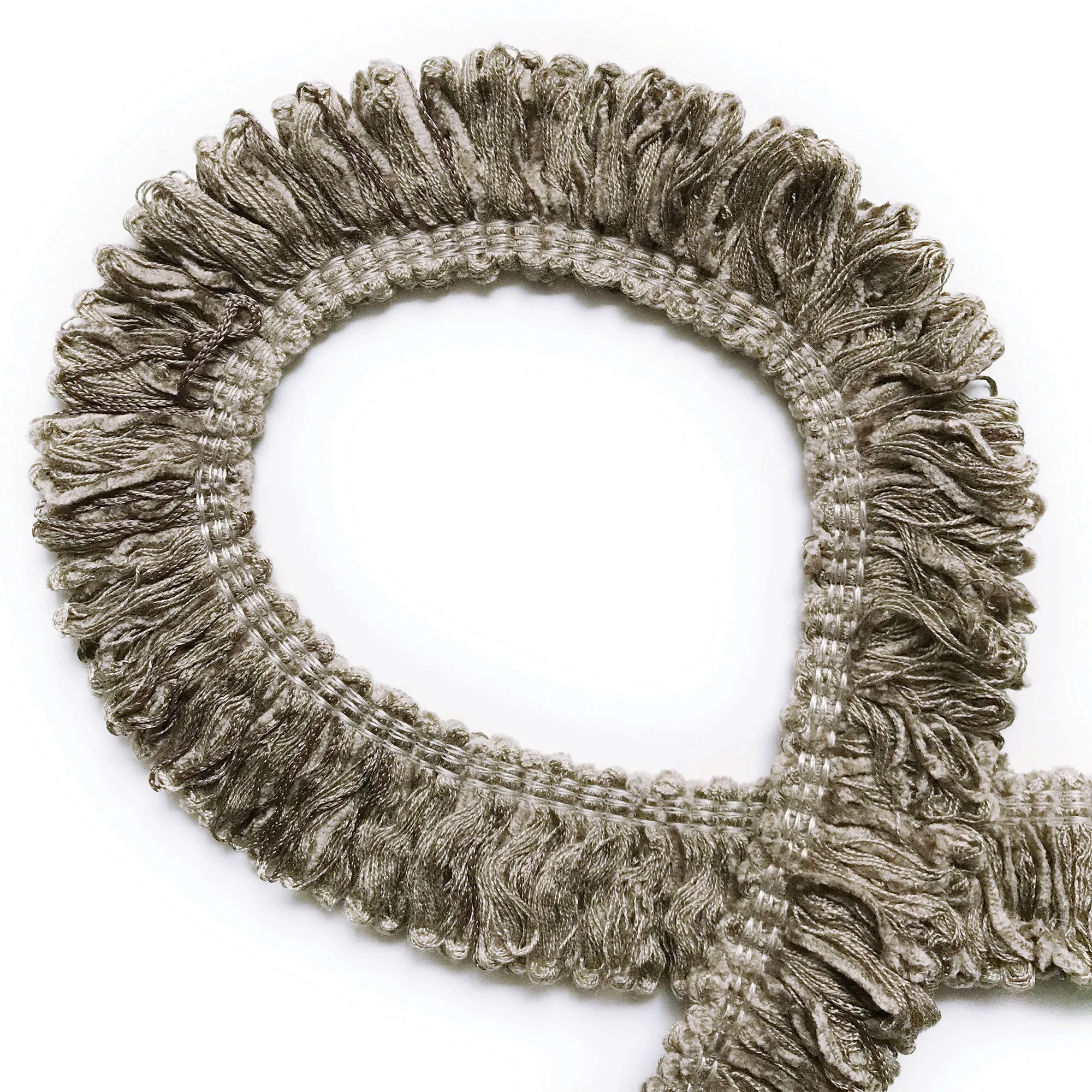 Warm Gray High Quality Rustic Loop Trim by the yard