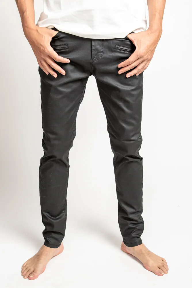 Waxed Trousers - Black