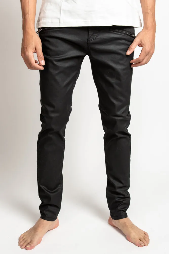 Waxed Trousers - Black