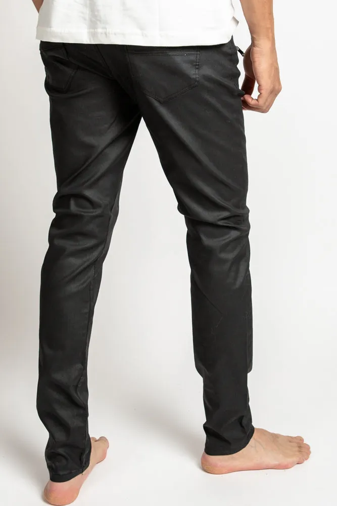 Waxed Trousers - Black