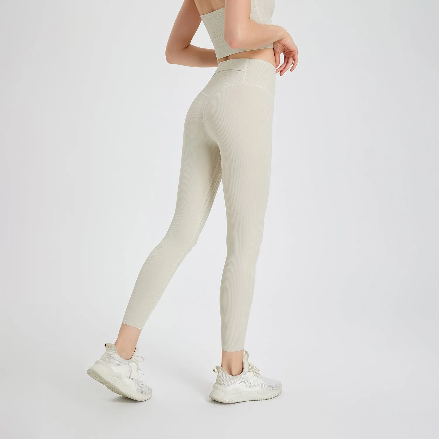 Women's Fashion Sunken Stripe Hip Raise High Waist Stretch Exercise Workout Pants