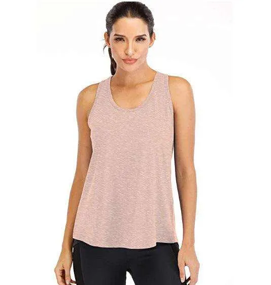 Women's loose racer mesh halter sports vest