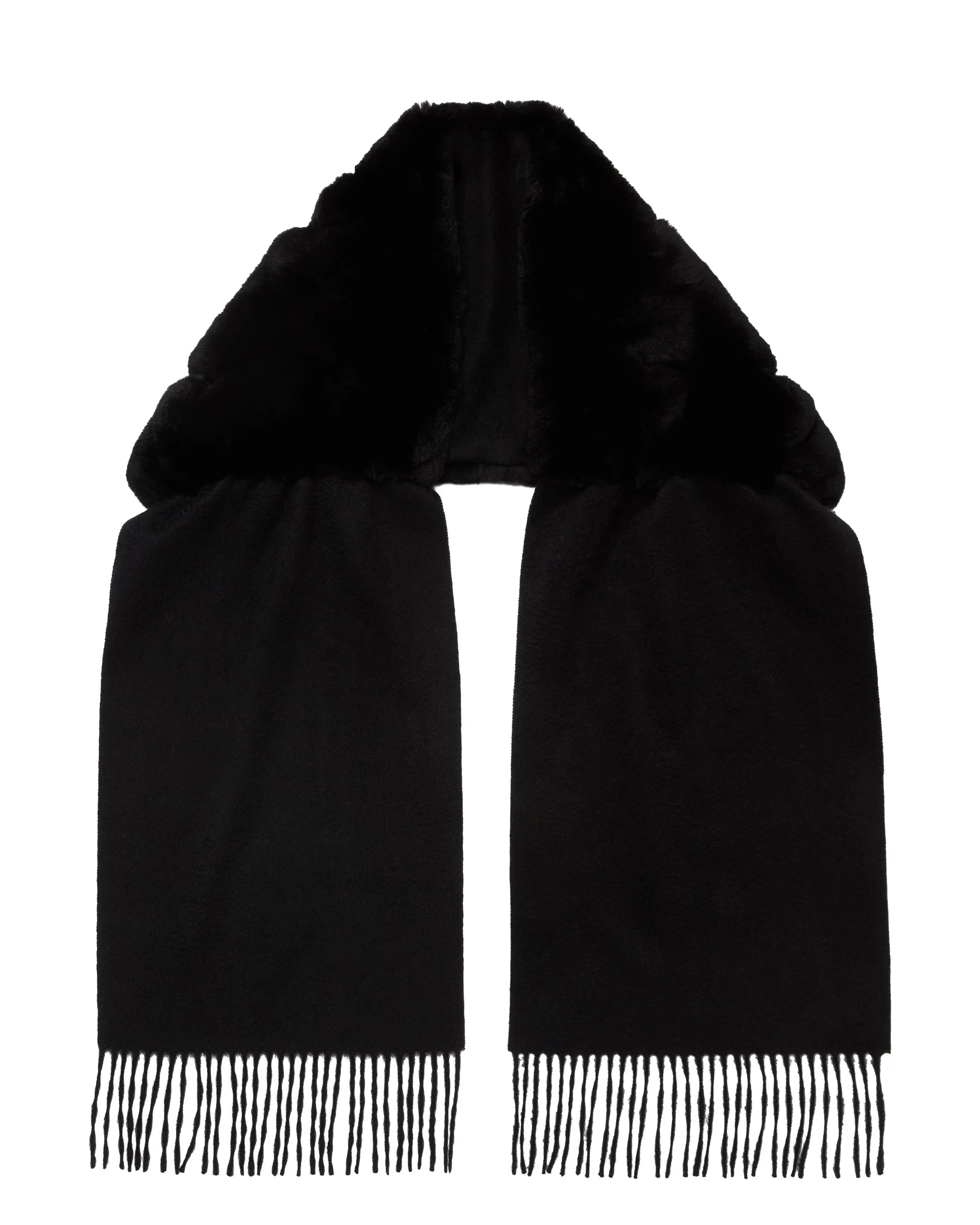 Women's St Moritz Fur Neck Scarf Black