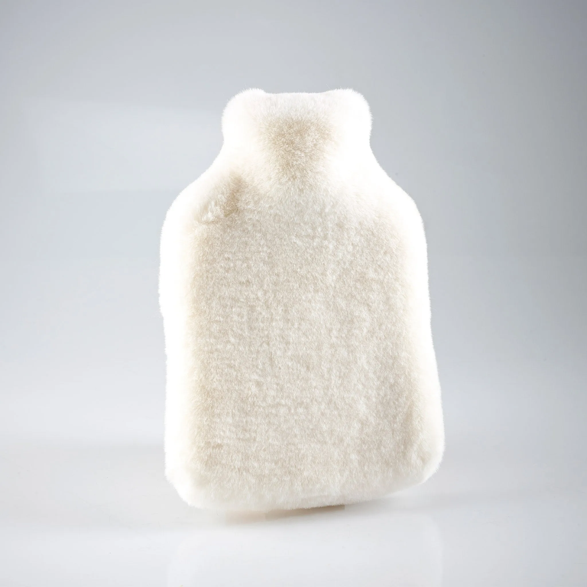 x2 Faux Fur Hot Water Bottles (THIS ONE   A SECOND COLOUR CHOICE) Cream by Katrina Hampton